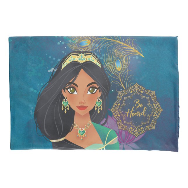 Aladdin | Jasmine "Be Heard" Pillow Case (Front)