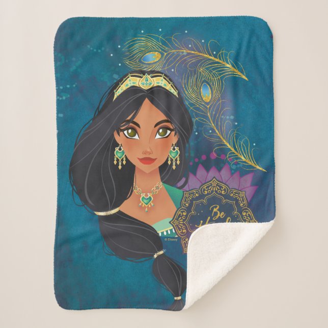 Aladdin | Jasmine "Be Heard" Sherpa Blanket (Front)