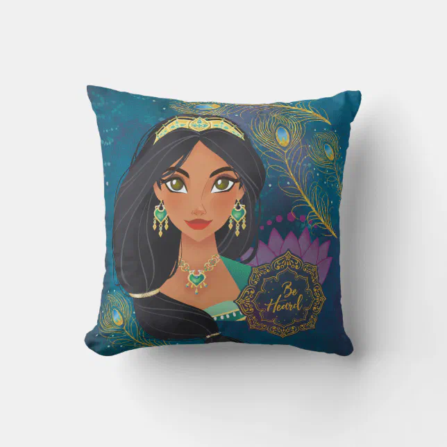 Aladdin Jasmine "Be Heard" Throw Pillow Zazzle