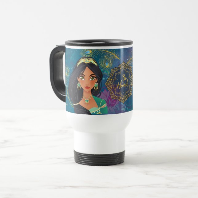 Aladdin | Jasmine "Be Heard" Travel Mug (Front Left)