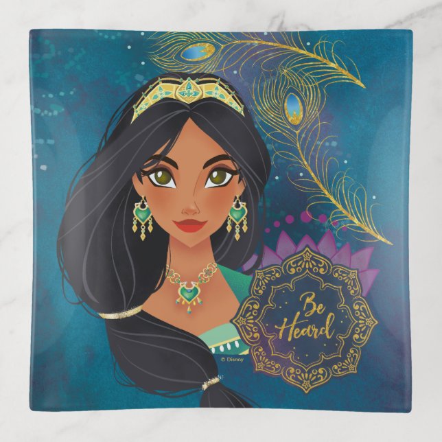 Aladdin | Jasmine "Be Heard" Trinket Tray (Front)