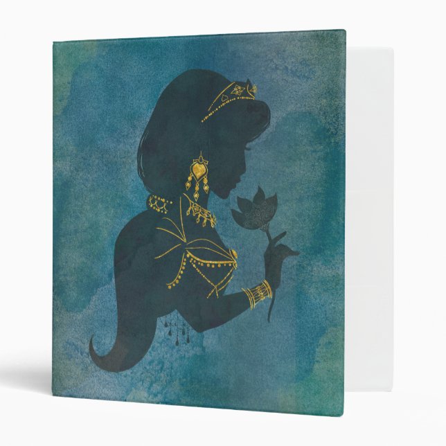 Aladdin | Jasmine Gilded Silhouette 3 Ring Binder (Front/Inside)