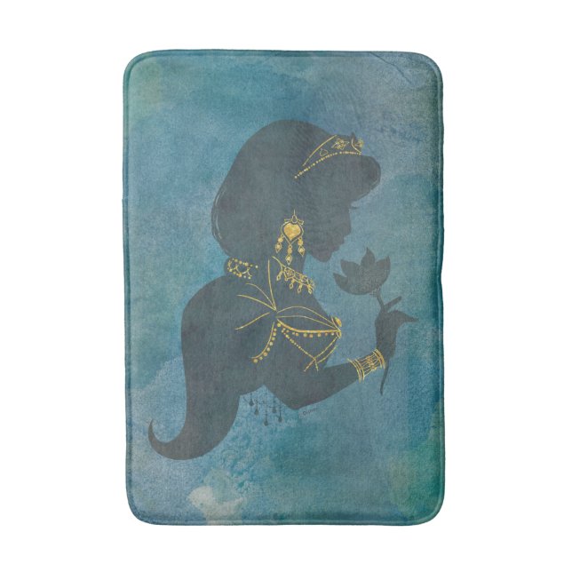 Aladdin | Jasmine Gilded Silhouette Bath Mat (Front Vertical)