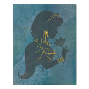 Aladdin Jasmine Gilded Silhouette Faux Canvas Print