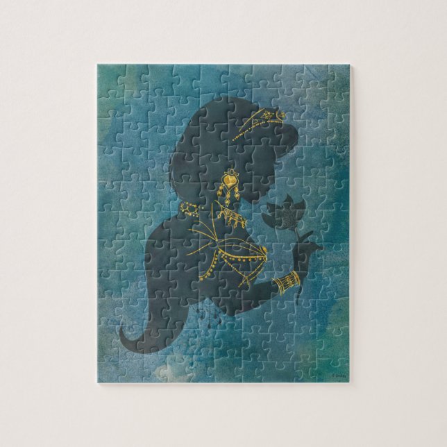 Aladdin | Jasmine Gilded Silhouette Jigsaw Puzzle (Vertical)