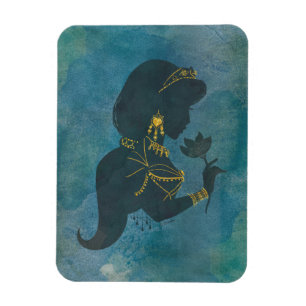 Aladdin Jasmine Gilded Silhouette Magnet