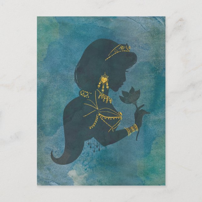 Aladdin | Jasmine Gilded Silhouette Postcard (Front)