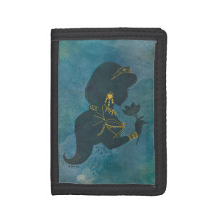 Aladdin   Jasmine Gilded Silhouette Trifold Wallet