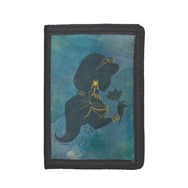 Aladdin | Jasmine Gilded Silhouette Trifold Wallet (Front Vertical)