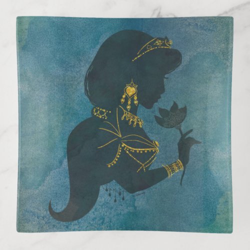 Aladdin  Jasmine Gilded Silhouette Trinket Tray