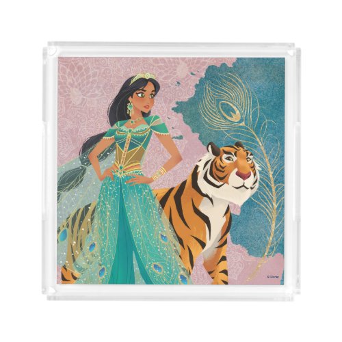 Aladdin  Jasmine  Raja Never Underestimate Me Acrylic Tray