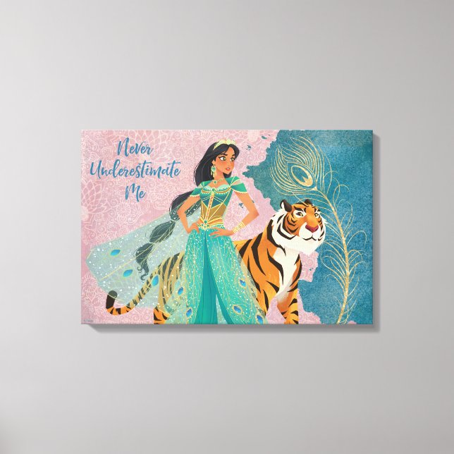 Aladdin | Jasmine & Raja "Never Underestimate Me" Canvas Print (Front)
