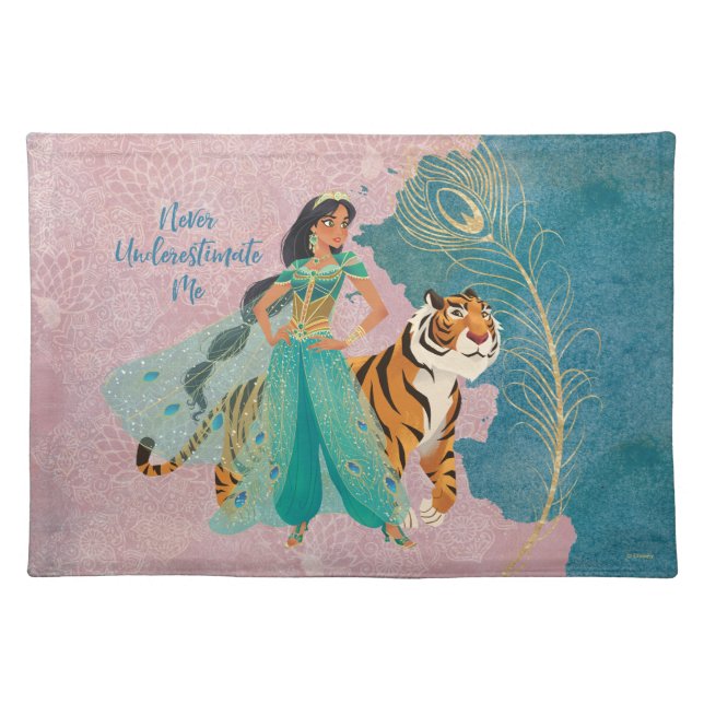 Aladdin | Jasmine & Raja "Never Underestimate Me" Cloth Placemat (Front)