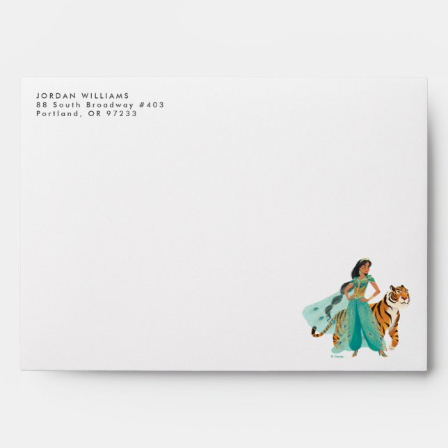 Aladdin | Jasmine & Raja "Never Underestimate Me" Envelope (Front)