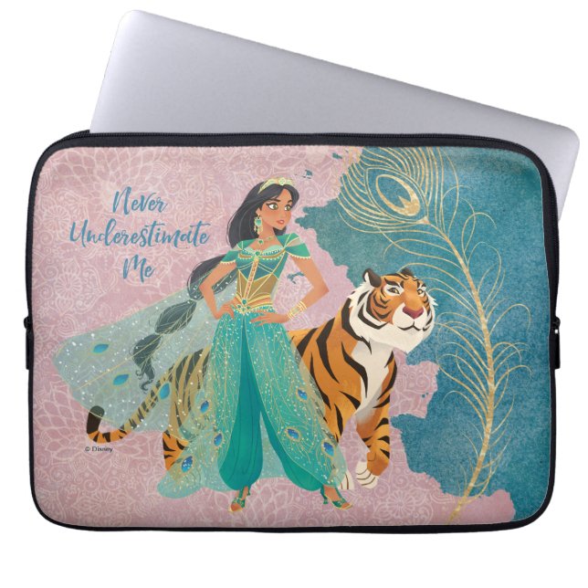 Aladdin | Jasmine & Raja "Never Underestimate Me" Laptop Sleeve (Front)