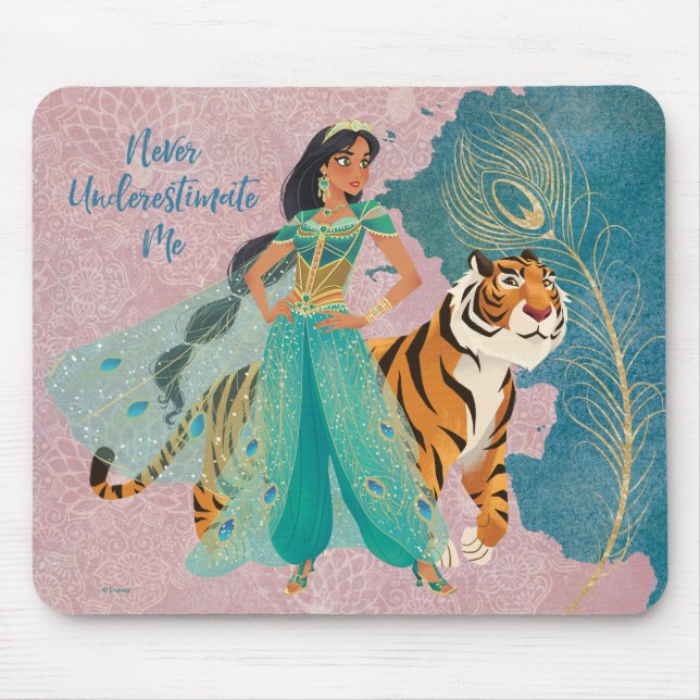 Aladdin | Jasmine & Raja "Never Underestimate Me" Mouse Pad (Front)
