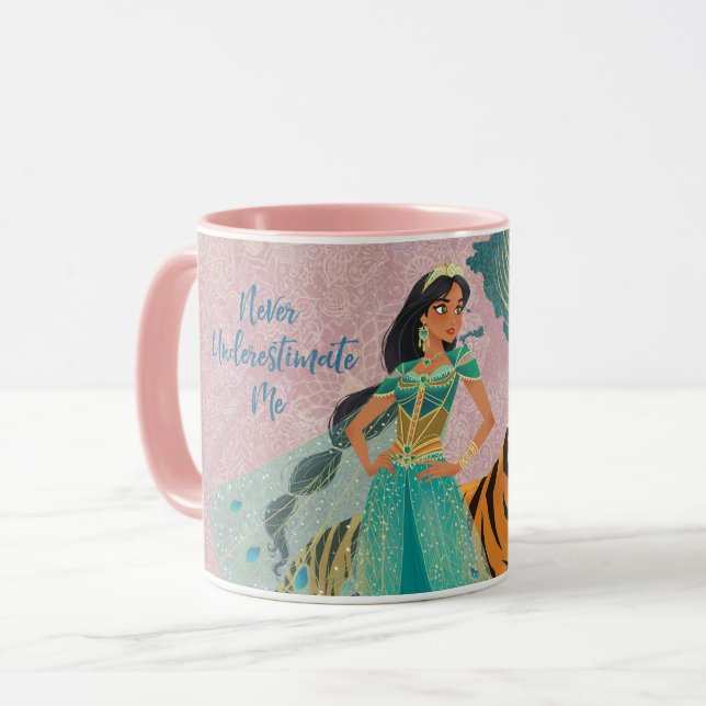 Aladdin | Jasmine & Raja "Never Underestimate Me" Mug (Front Left)