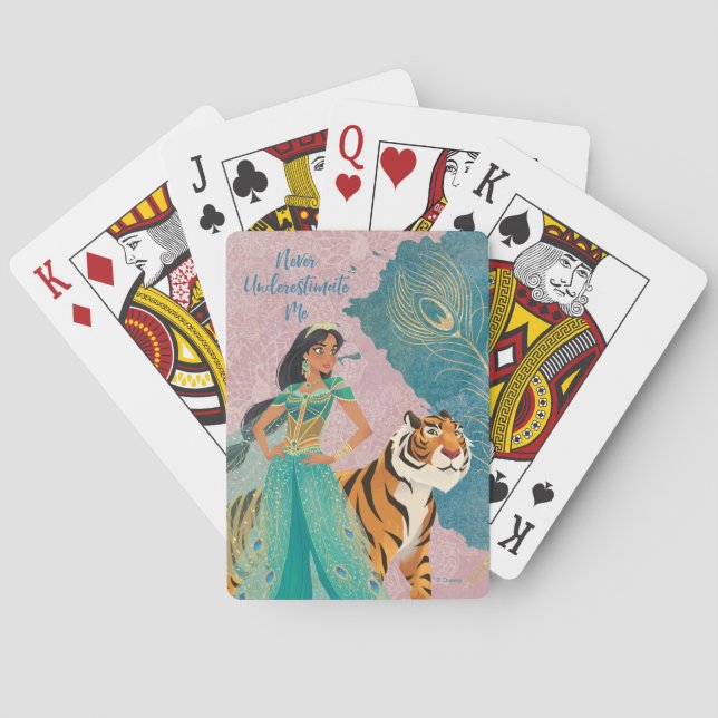 Aladdin | Jasmine & Raja "Never Underestimate Me" Poker Cards (Back)