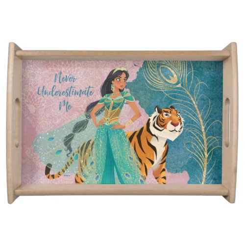 Aladdin  Jasmine  Raja Never Underestimate Me Serving Tray