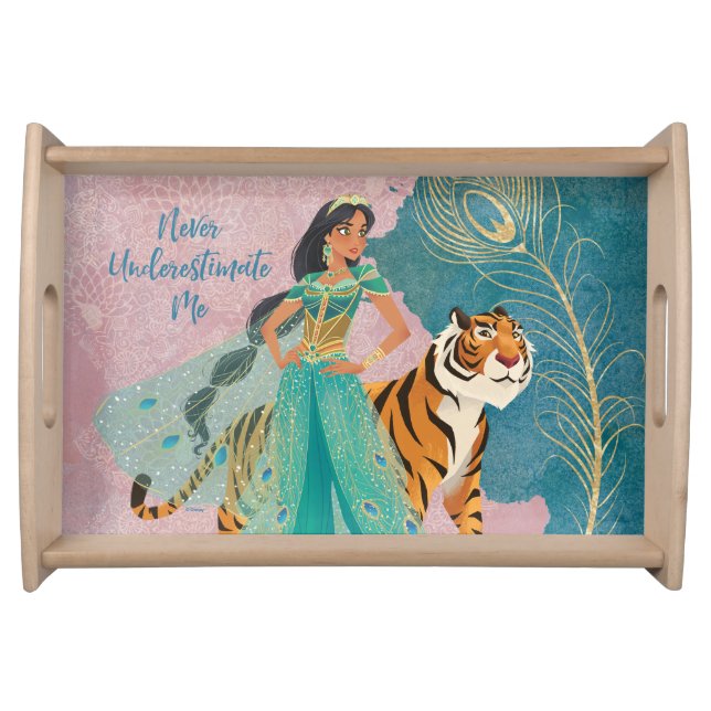 Aladdin | Jasmine & Raja "Never Underestimate Me" Serving Tray (Front)