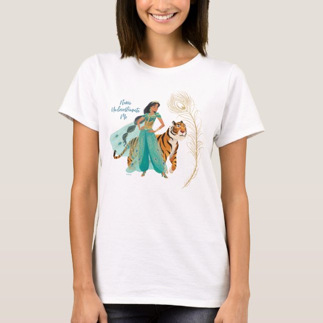 Aladdin | Jasmine & Raja "Never Underestimate Me" T-Shirt (Front)
