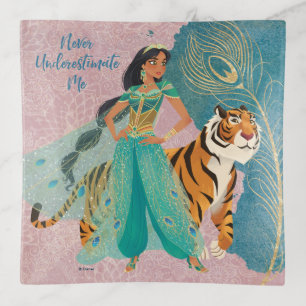 Aladdin   Jasmine & Raja "Never Underestimate Me" Trinket Tray