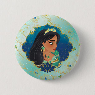 Aladdin Jasmine Side Profile Graphic Button