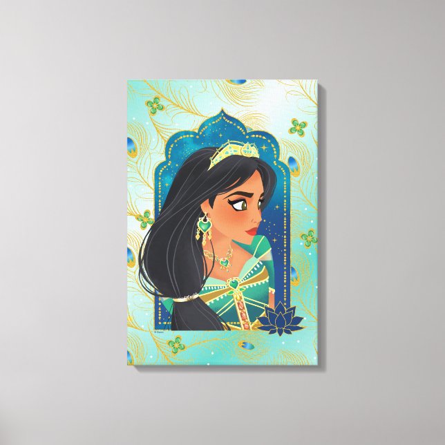 Aladdin | Jasmine Side Profile Graphic Canvas Print (Front)