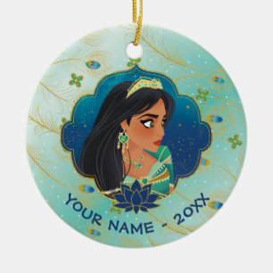 Aladdin   Jasmine Side Profile Graphic Ceramic Ornament