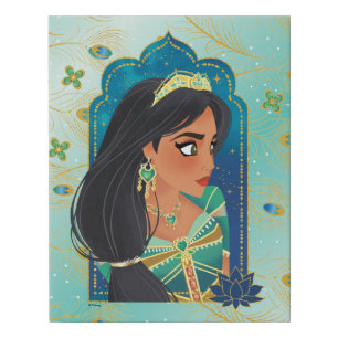 Aladdin Jasmine Side Profile Graphic Faux Canvas Print