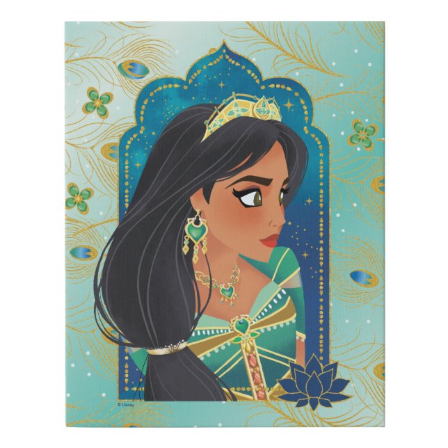 Aladdin | Jasmine Side Profile Graphic Faux Canvas Print (Front)