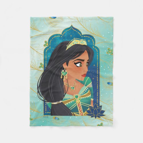 Aladdin  Jasmine Side Profile Graphic Fleece Blanket