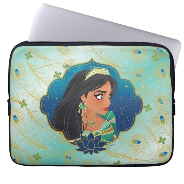 Aladdin | Jasmine Side Profile Graphic Laptop Sleeve (Front)