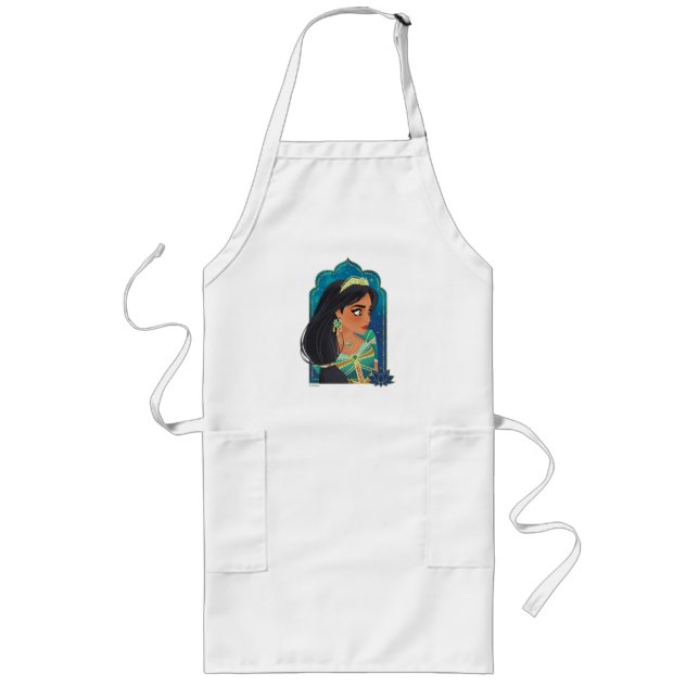Aladdin | Jasmine Side Profile Graphic Long Apron (Front)