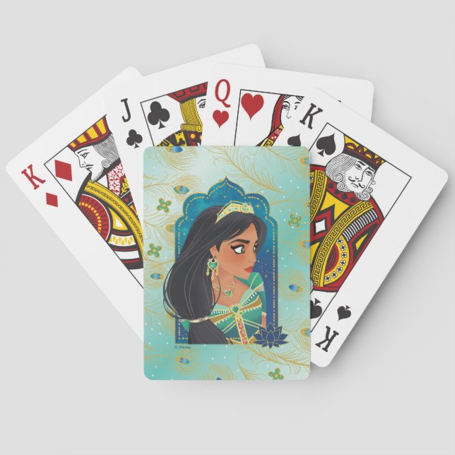 Aladdin | Jasmine Side Profile Graphic Poker Cards (Back)