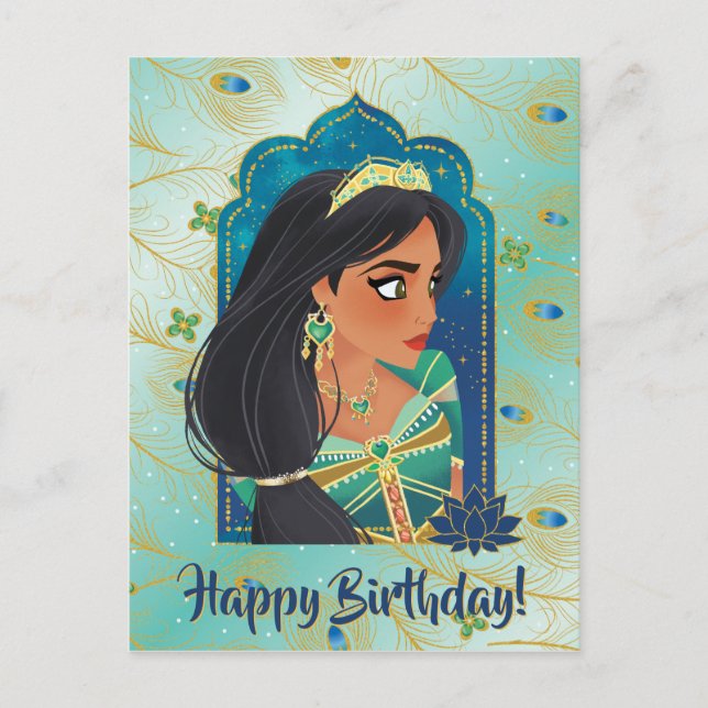 Aladdin | Jasmine Side Profile Graphic Postcard (Front)