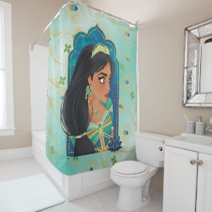 Aladdin   Jasmine Side Profile Graphic Shower Curtain