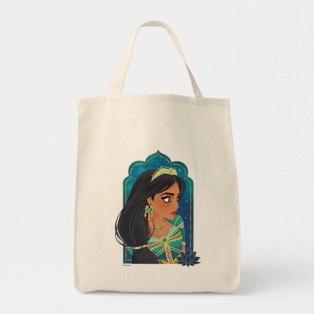Aladdin | Jasmine Side Profile Graphic Tote Bag (Front)