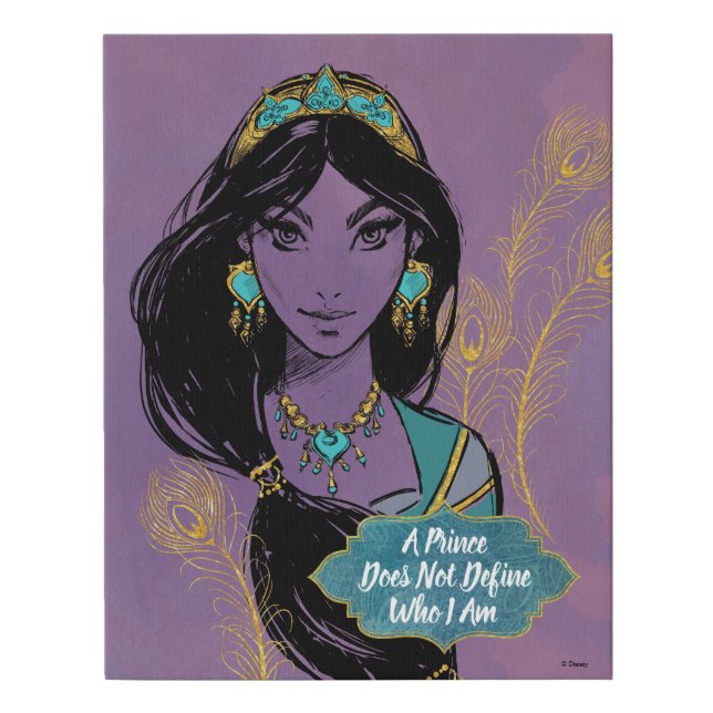 Aladdin | Jasmine "Who I Am" Faux Canvas Print (Front)