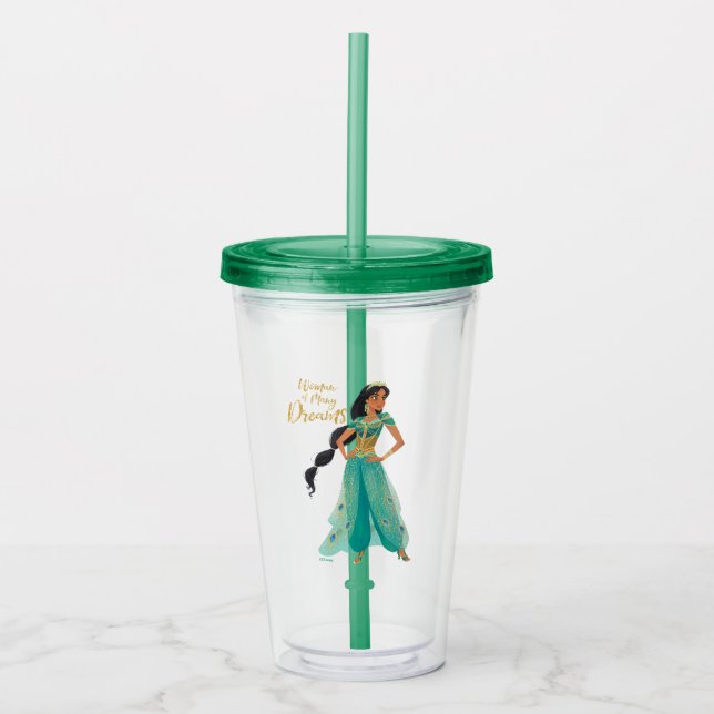 Aladdin | Jasmine "Woman of Many Dreams" Acrylic Tumbler (Front)
