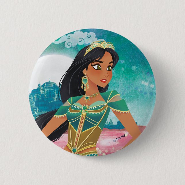 Aladdin | Jasmine "Woman of Many Dreams" Button (Front)