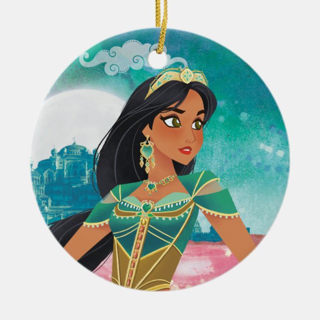 Aladdin | Jasmine "Woman of Many Dreams" Ceramic Ornament (Front)