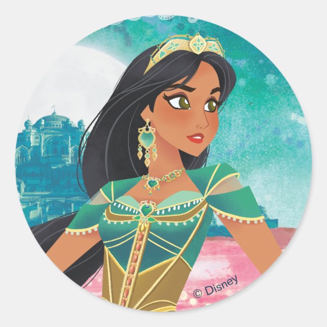 Aladdin | Jasmine "Woman of Many Dreams" Classic Round Sticker (Front)