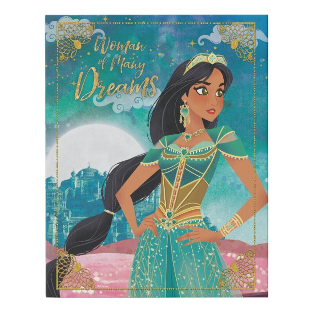 Aladdin | Jasmine "Woman of Many Dreams" Faux Canvas Print (Front)