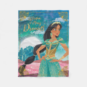 Aladdin Jasmine "Woman of Many Dreams" Fleece Blanket