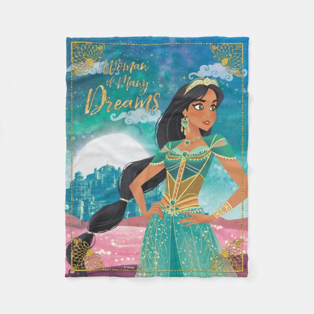 Aladdin | Jasmine "Woman of Many Dreams" Fleece Blanket (Front)
