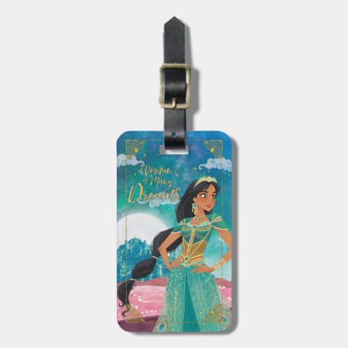 Aladdin  Jasmine Woman of Many Dreams Luggage Tag