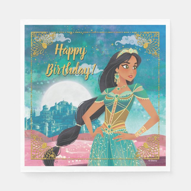 Aladdin | Jasmine "Woman of Many Dreams" Napkins (Front)