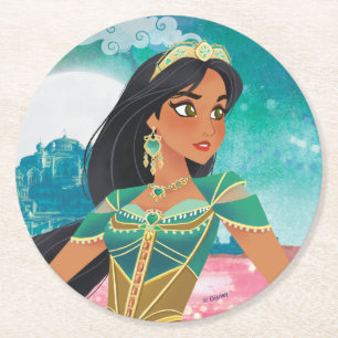 Aladdin   Jasmine "Woman of Many Dreams" Round Paper Coaster