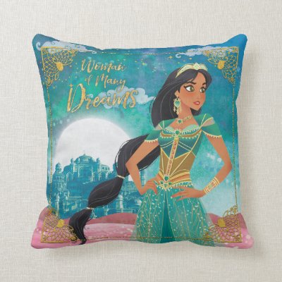 Aladdin | Jasmine "Woman of Many Dreams" Throw Pillow